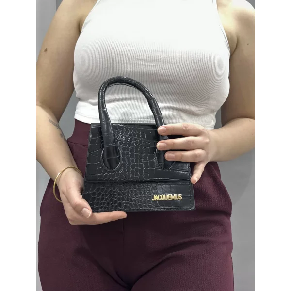 luxe siyah cilt çanta