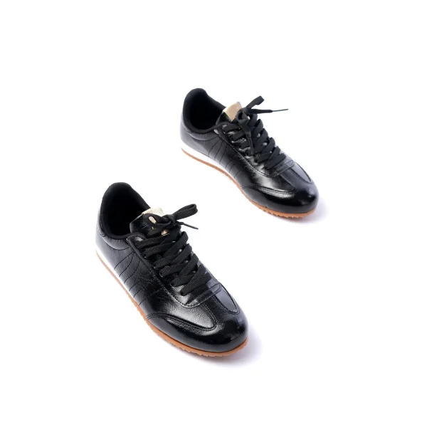 M-1009 Siyah Rugan Bağcıklı Günlük Kadın Spor