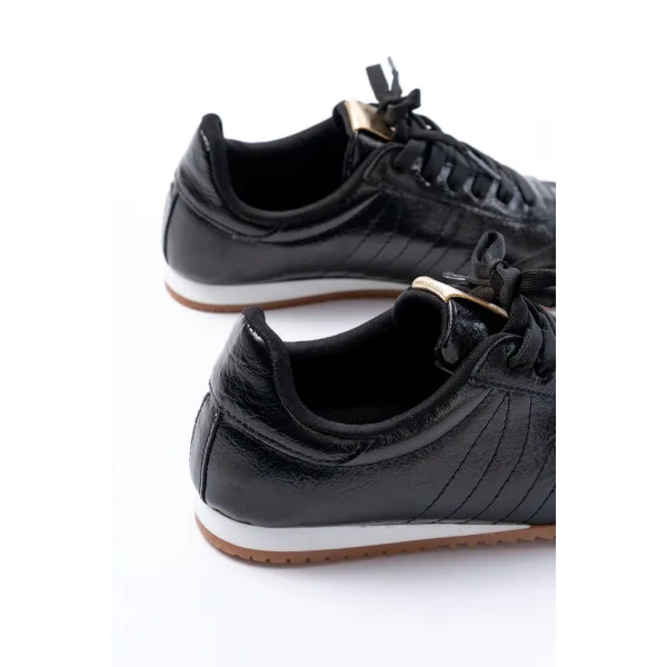 M-1009 Siyah Rugan Bağcıklı Günlük Kadın Spor