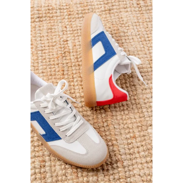 M-5007 Beyaz Garni  Bağcıklı Termo Taban Günlük Kadın Spor