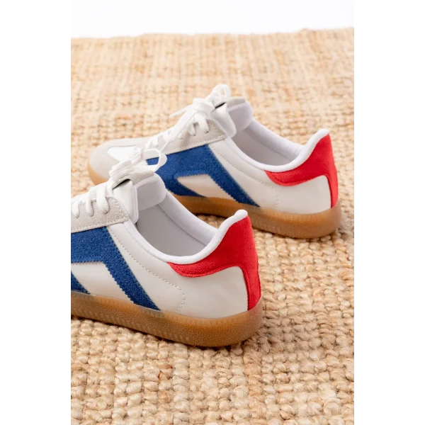 M-5007 Beyaz Garni  Bağcıklı Termo Taban Günlük Kadın Spor