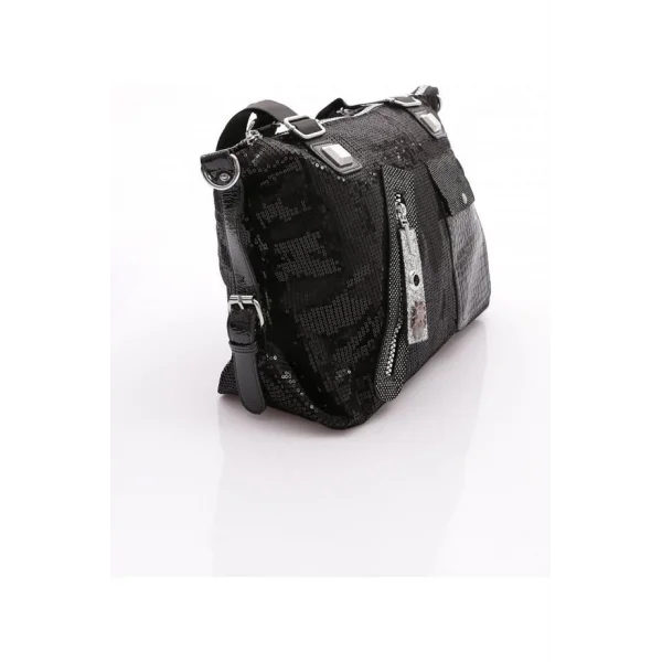 Merli Siyah Cilt Omuz Çantası