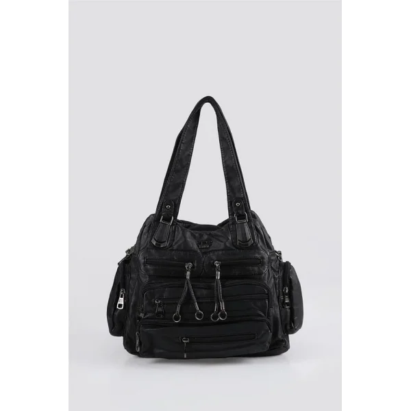 Miver Siyah Cilt Omuz Çantası