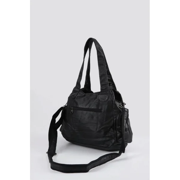 Miver Siyah Cilt Omuz Çantası