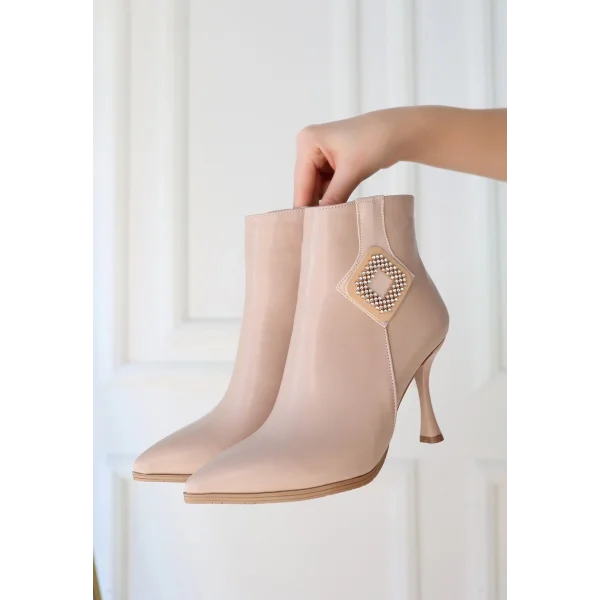 Moose Nude Cilt Topuklu Bot