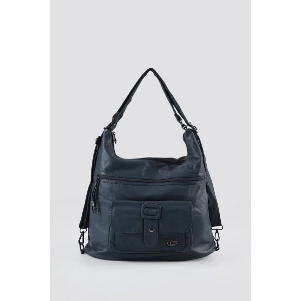 Mower Mavi Cilt Omuz Çantası