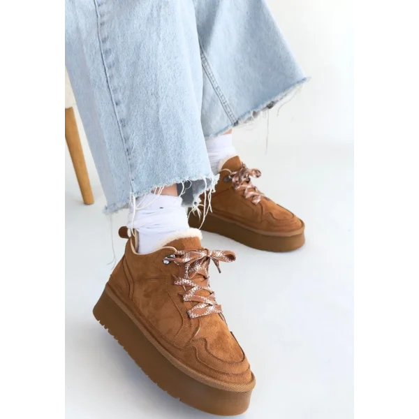 Muden Taba Süet Bağcıklı Bot