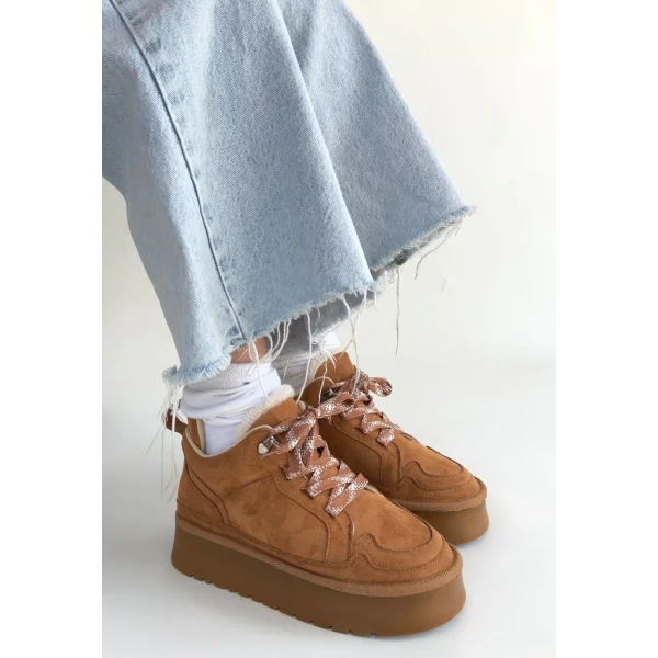 Muden Taba Süet Bağcıklı Bot