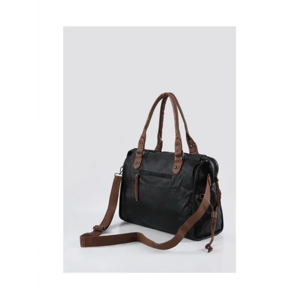 Muert Siyah Cilt Omuz Askılı El Çantası