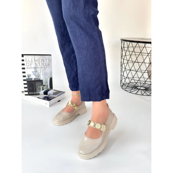 Okira Bej Rugan Oxford Ayakkabı