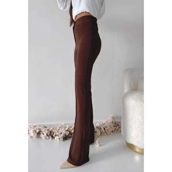 Önü cumalı ithal krep pantolon