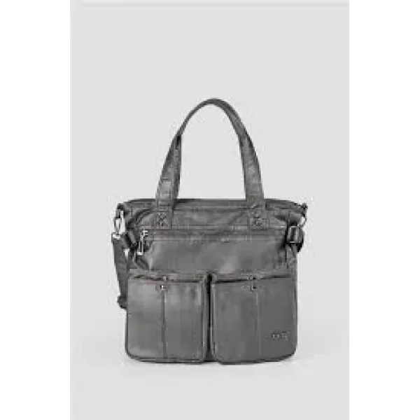 Opey Gri Cilt Omuz Çantası