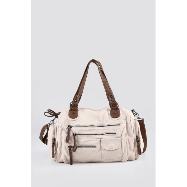 Orten Bej Cilt Omuz Çantası