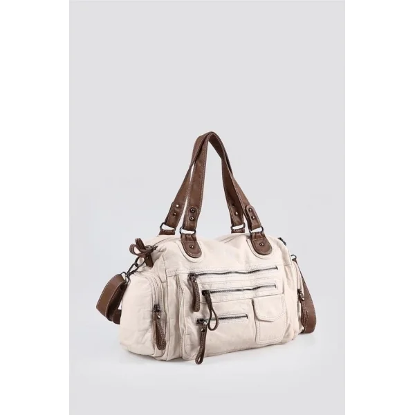 Orten Bej Cilt Omuz Çantası