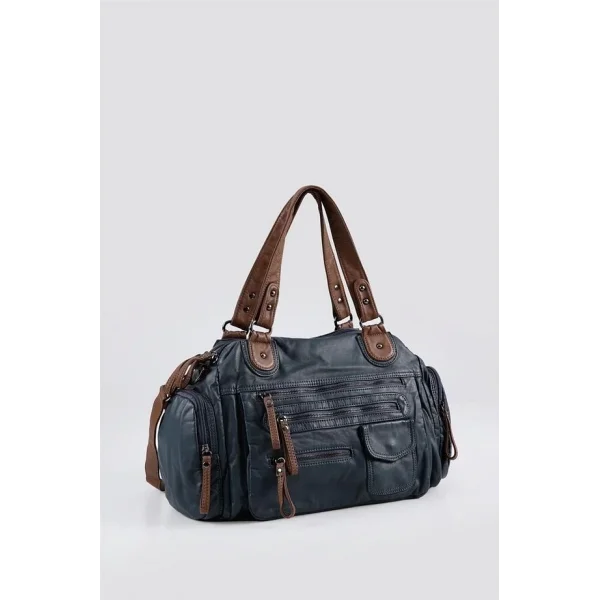 Orten Mavi Cilt Omuz Çantası