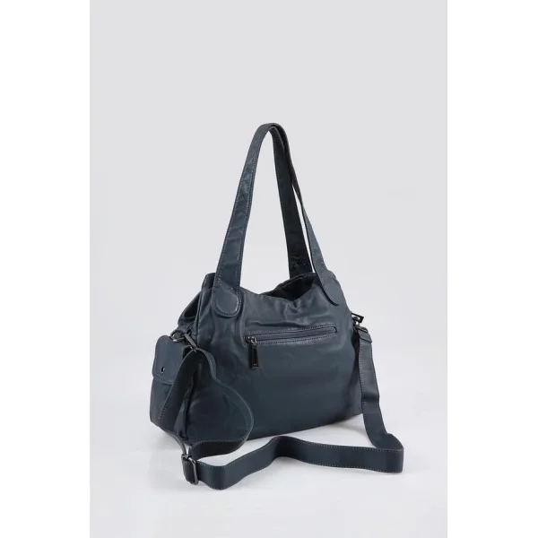 Oten Mavi Cilt Omuz Çantası