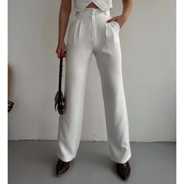 Palazzo pantolon beyaz s23211