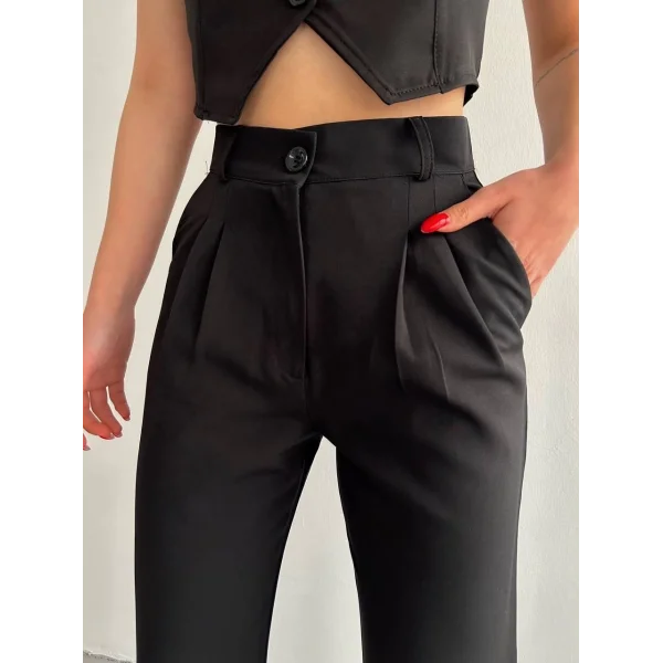 Palazzo pantolon siyah s23211