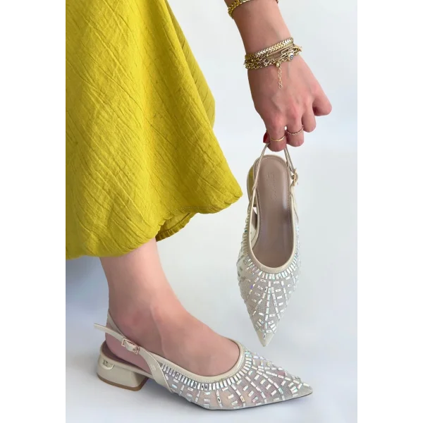 Piga Ten Cilt Tüllü Topuklu Ayakkabı