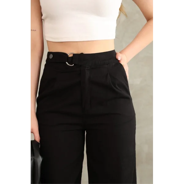 Pnt gabardin kemer detay pantolon