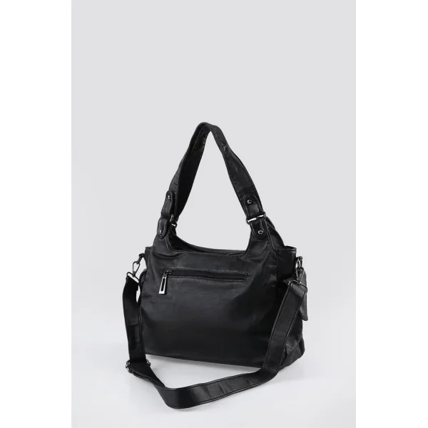 Pyser Siyah Cilt Omuz Çantası