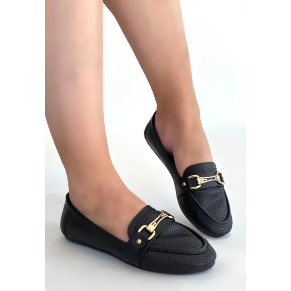 Rain Siyah Cilt Babet Ayakkabı