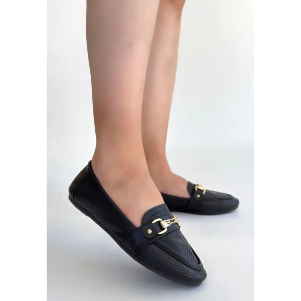 Rain Siyah Cilt Babet Ayakkabı