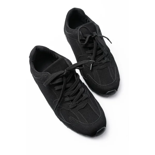 RS-01 Siyah Süet İnce Taban Günlük Spor Ayakkabı