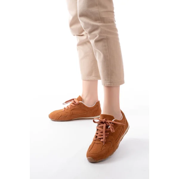 RS-01 Taba Süet İnce Taban Günlük Spor Ayakkabı