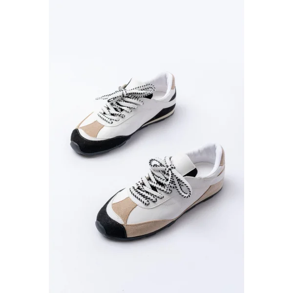 RS-02 Beyaz Garni İnce Taban Günlük Spor Ayakkabı