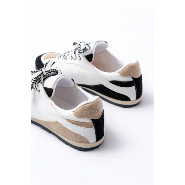 RS-02 Beyaz Garni İnce Taban Günlük Spor Ayakkabı