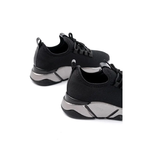 RS-400  Siyah Bağcıklı Fileli Platin Taban Günlük Kadın Spor