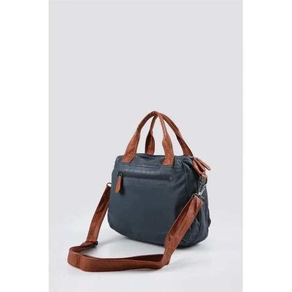 Sevva Mavi Cilt Omuz Çantası