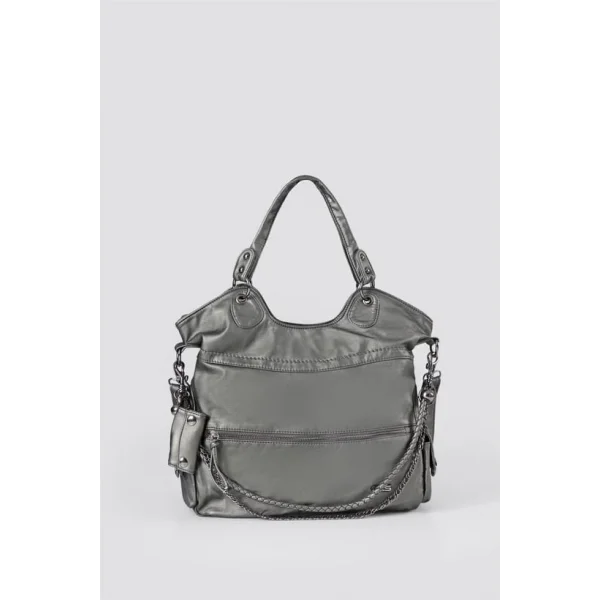 Silla Gri Cilt Omuz Çantası