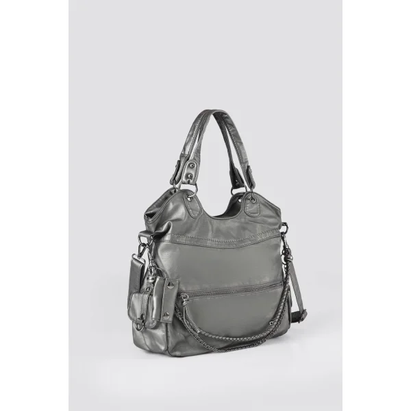 Silla Gri Cilt Omuz Çantası