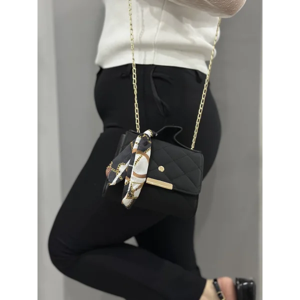 Siyah cilt zoje çanta