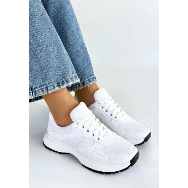 Slar Beyaz Cilt Bağcıklı Spor Ayakkabı