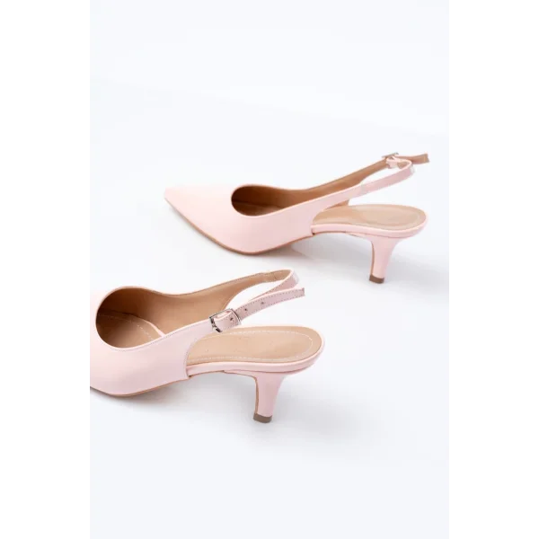 ST-1152 Pembe Rugan Günlük 7 cm Topuklu Kadın Ayakkabı