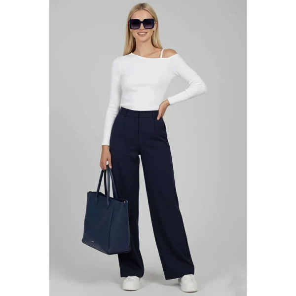 Tek Omuz İpli Bluz Beyaz T4328