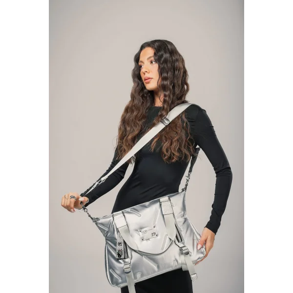 Tiven Gri Cilt Omuz Ve Kol Çantası