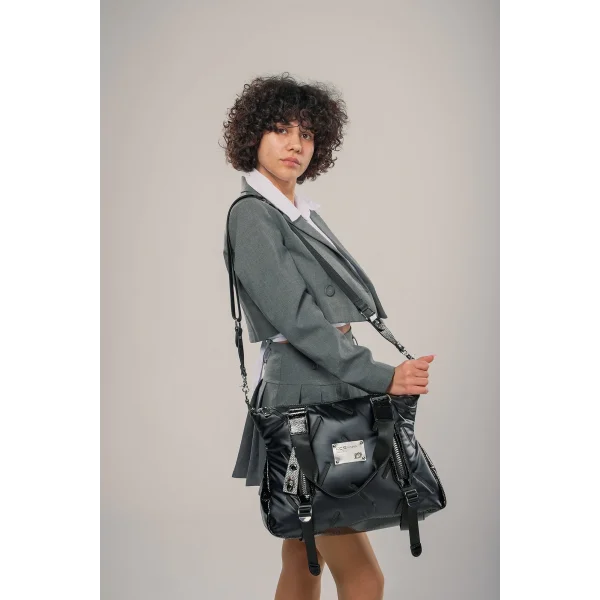 Tiven Siyah Cilt Omuz Ve Kol Çantası