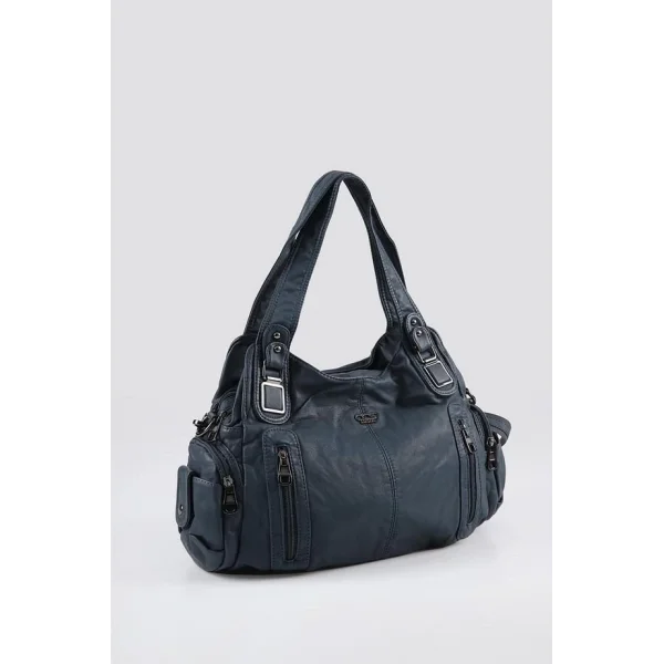 Tiwe Mavi Cilt Omuz Çantası