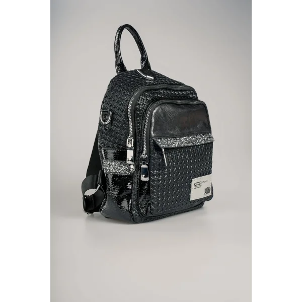 Tulip Siyah Cilt Sırt Çantası