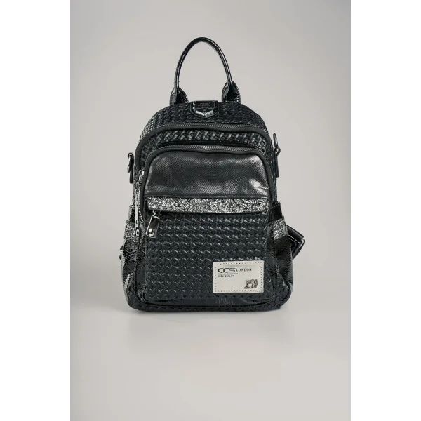 Tulip Siyah Cilt Sırt Çantası