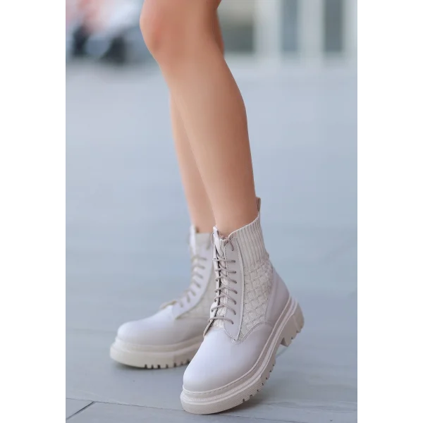 Utag Bej Cilt Bağcıklı Bot