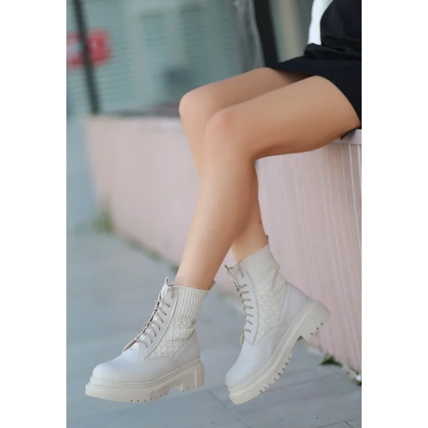 Utag Bej Cilt Bağcıklı Bot