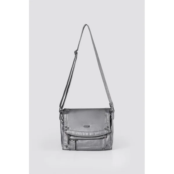 Witer Gri Cilt Omuz Çantası