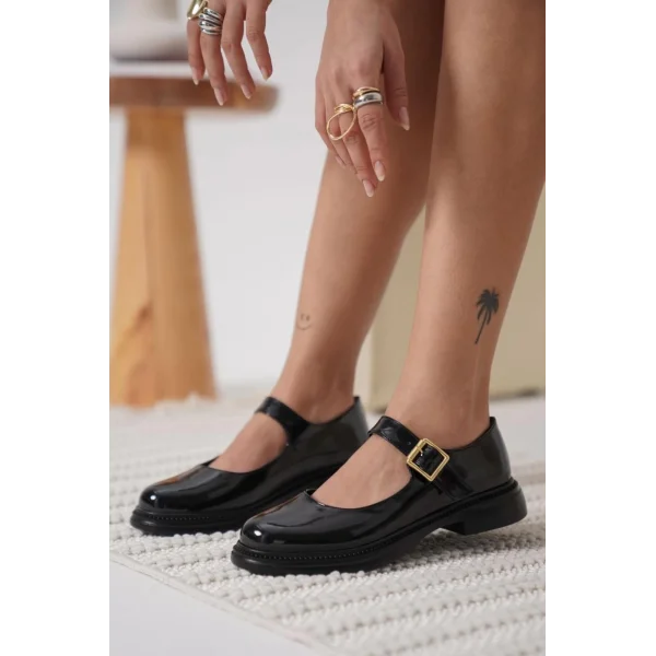 Yokox Siyah Rugan Oxford Ayakkabı