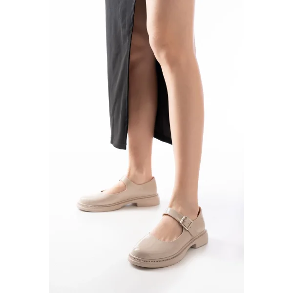 YSN-4444 Bej Rugan Günlük Bayan Ayakkabı