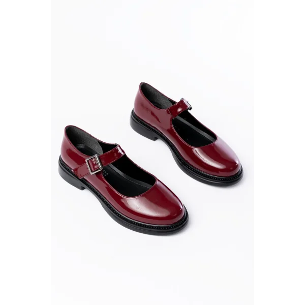 YSN-4444 Bordo Rugan Günlük Bayan Ayakkabı